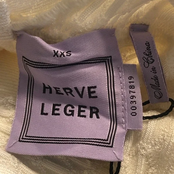 Hervé Léger Esti jacquard-effect bandage white gown - Picture 9 of 13